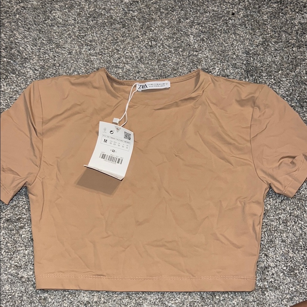 Zara Tan Crop Top